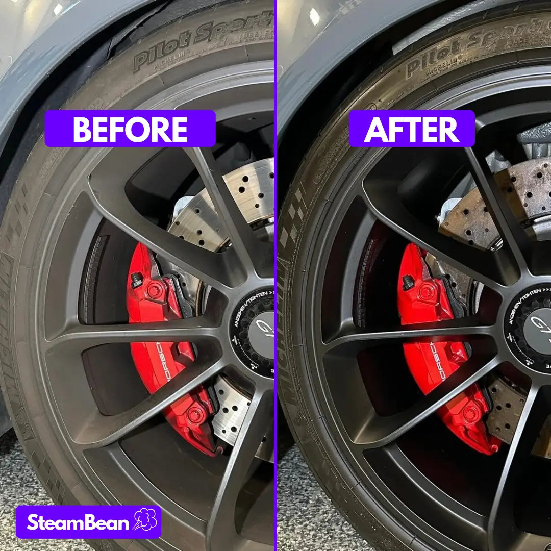 SteamBean Car Rim Before and After english